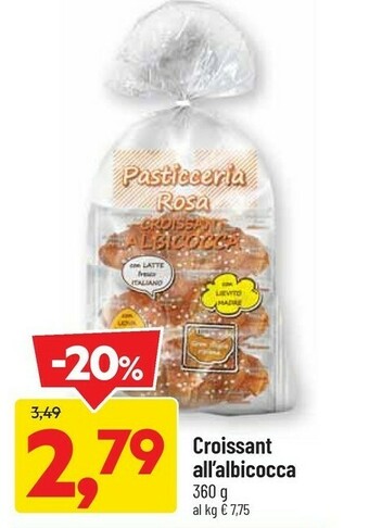 Pasticceria Rosa Croissant All'albicocca