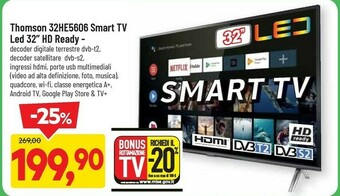 DPiù Thomson 32HE5606 Smart Tv Led 32'' HD Ready offerta