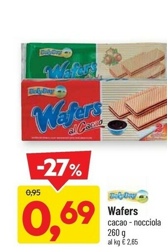 DPiù Wafers Cacao 260 G offerta