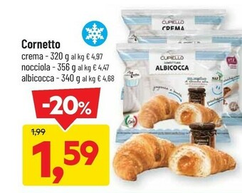 DPiù Cornetto Albicocca 340g offerta