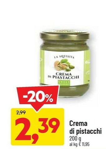 DPiù Crema Di Pistacchi offerta