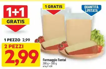 DPiù Formaggio Fontal offerta
