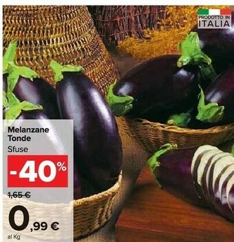 Carrefour Market Melanzane Tonde Sfuse offerta