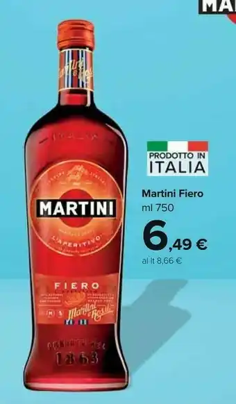 Carrefour Martini Fiero 0,75 L Rosso Dolce Vermut offerta