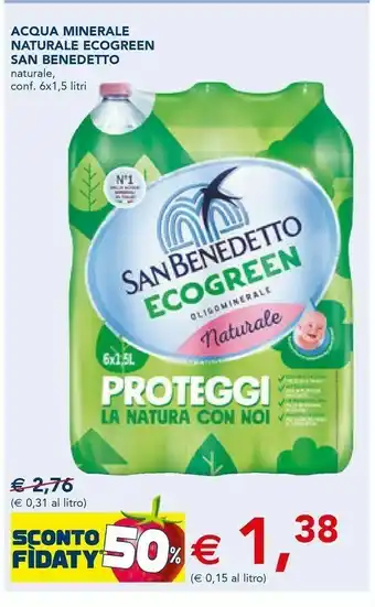 Esselunga Levissima Acqua Minerale Naturale offerta