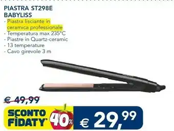 Esselunga Babyliss Piastra St298e offerta