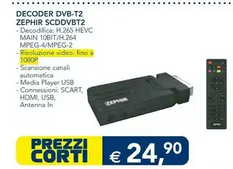 Esselunga Zephir Decoder DVB-T2 SCDDVBT2 offerta
