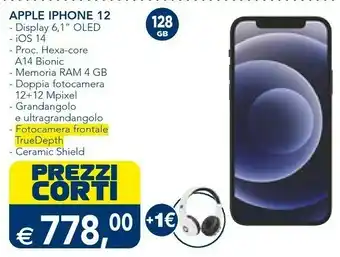Esselunga Apple IPhone 12 15,5 Cm (6.1") Doppia SIM IOS 14 5G 128 GB Blu offerta