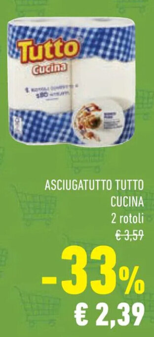 Conad ASCIUGATUTTO TUTTO CUCINA 2 rotoli offerta