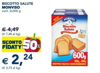 Esselunga Monviso Biscotto Salute offerta