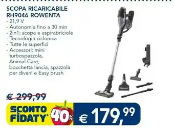 Esselunga Rowenta Scopa Ricaricabile RH9046 offerta