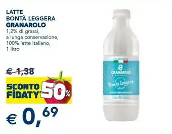 Esselunga Granarolo Bontà Leggera Latte Parzialmente Scremato A Lunga Conservazione offerta