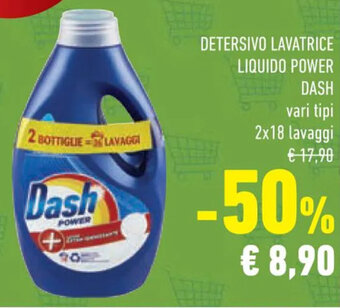 Conad DETERSIVO LAVATRICE LIQUIDO POWER DASH vari tipi 2x18 lavaggi offerta