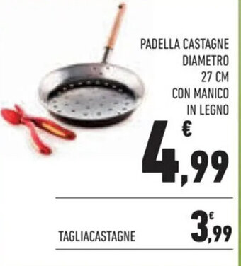 Conad PADELLA CASTAGNE DIAMETRO 27 CM CON MANICO IN LEGNO offerta