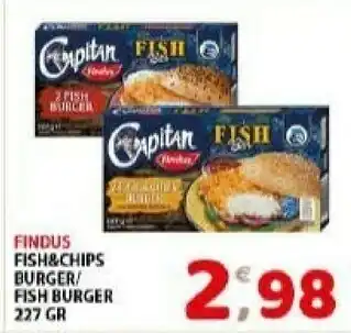 Mio Market Findus Capitan - Fish & Chips Burger 227 G(ml) offerta