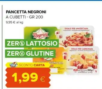 Oasi Negroni Pancetta Affumicata A Cubetti offerta
