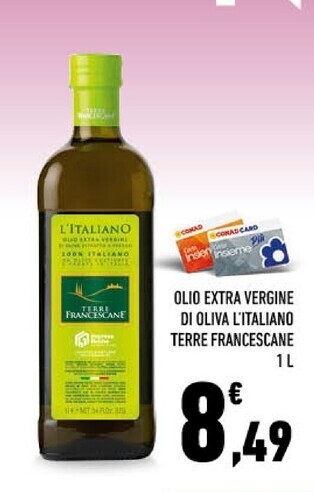 Conad City Terre francescane olio extra vergine di oliva l'italiano offerta