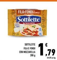 Conad City Sottilette fila e fondi con mozzarella offerta