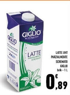 Giglio latte uht parzialmente scremato