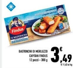 Conad City Capitan findus bastoncini di merluzzo offerta