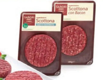 Conad HAMBURGER DI BOVINO ADULTO SCOTTONA SAPORI&IDEE CONAD classico - bacon 180 g offerta
