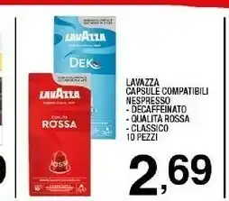 Sigma Lavazza Decaffeinato Ricco Capsule Caffè Tostatura Scura 10 Pezzo(i) offerta