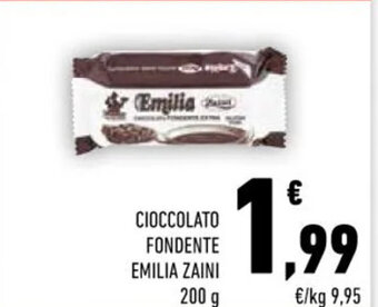 Conad CIOCCOLATO FONDENTE EMILIA ZAINI 200 g offerta