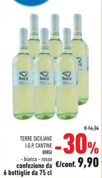 Conad TERRE SICILIANE I.G.P. CANTINE BIRGI 6 bottiglie da 75 cl offerta