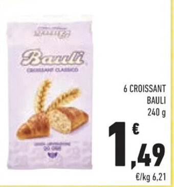 Conad 6 CROISSANT BAULI 240 g offerta