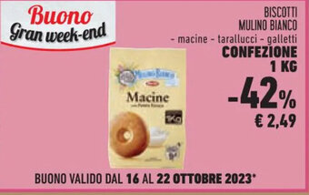 Conad BISCOTTI MULINO BIANCO 1 kg offerta