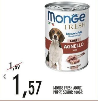 Moby Dick MONGE FRESH ADULT, PUPPY, SENIOR 400GR offerta