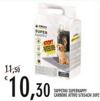 Moby Dick TAPPETINI SUPERNAPPY CARBONE ATTIVO 57X54CM 30PZ offerta