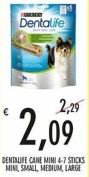 DENTALIFE CANE MINI 4-7 STICKS MINI, SMALL, MEDIUM, LARGE