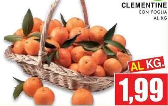 La Mimosa Supermercati CLEMENTINE CON FOGLIA offerta