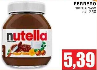 FERRERO NUTELLA VASO GR. 750