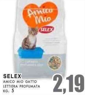 La Mimosa Supermercati SELEX AMICO MIO GATTO LETTIERA PROFUMATA KG. 5 offerta