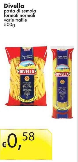 Sugros Divella pasta di semola formati normali varie trafile 500g offerta