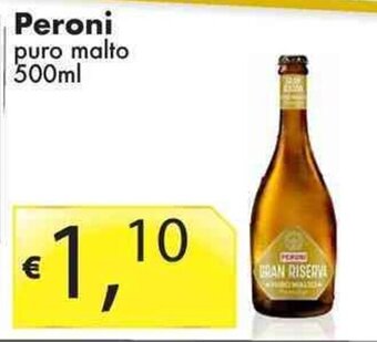 Sugros Peroni puro malto 500ml offerta