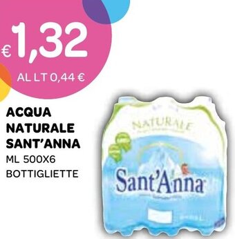 Ekom ACQUA NATURALE SANT'ANNA ML 500X6 BOTTIGLIETTE offerta