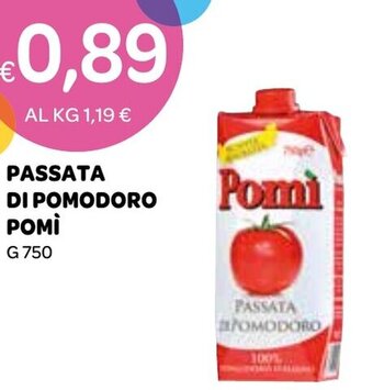 Ekom PASSATA DI POMODORO POMÌ G 750 offerta