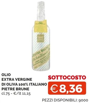 Mercatò Extra OLIO EXTRA VERGINE DI OLIVA 100% ITALIANO PIETRE BRUNE CL 75 offerta