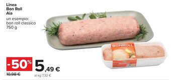 Carrefour Linea Bon Roll Aia 750 g offerta