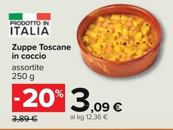 Carrefour Zuppe Toscane in coccio assortite 250 g offerta