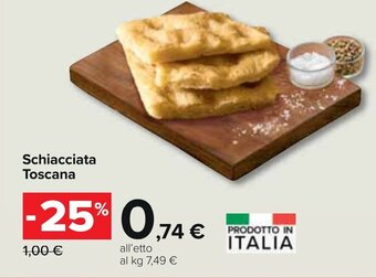 Carrefour Schiacciata Toscana offerta