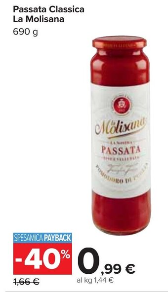 Carrefour Passata Classica La Molisana 690 g offerta