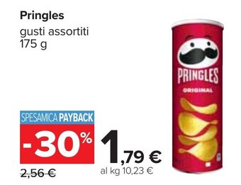 Carrefour Pringles gusti assortiti 175 g offerta