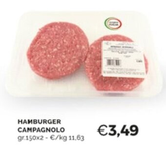 Mercatò Extra HAMBURGER CAMPAGNOLO GR.150X2 offerta