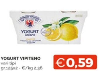 YOGURT VIPITENO vari tipi gr.125x2