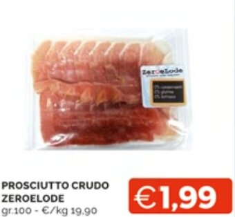 Mercatò Extra PROSCIUTTO CRUDO ZEROELODE gr.100 offerta