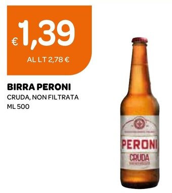 Ekom BIRRA PERONI CRUDA, NON FILTRATA ML 500 offerta